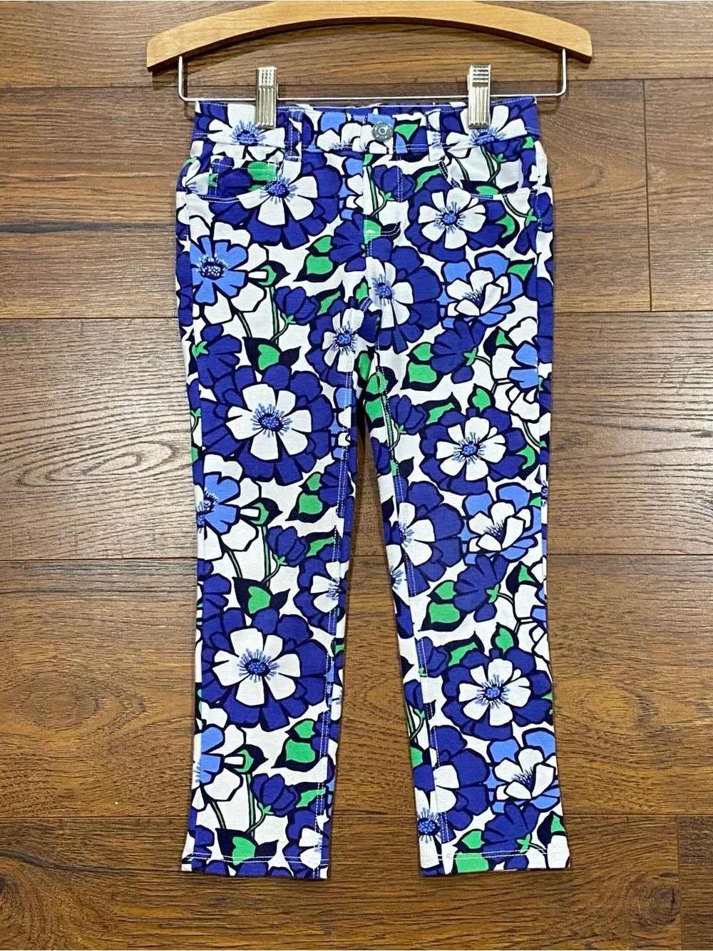 Gymboree Girls ‘Spring Prep’ Blue, Green and White Floral Pant Set Size 5/6